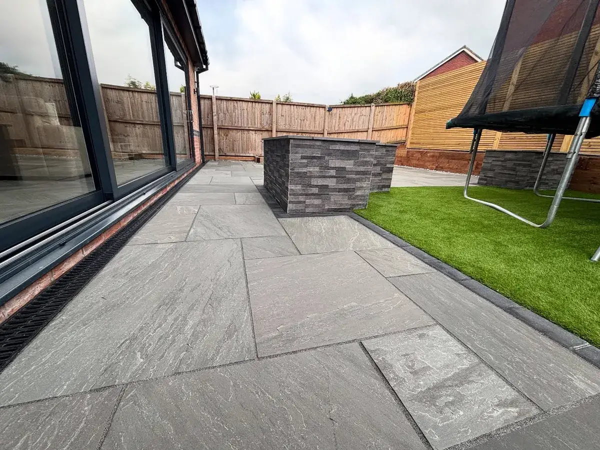 Timber decking area in Hindley