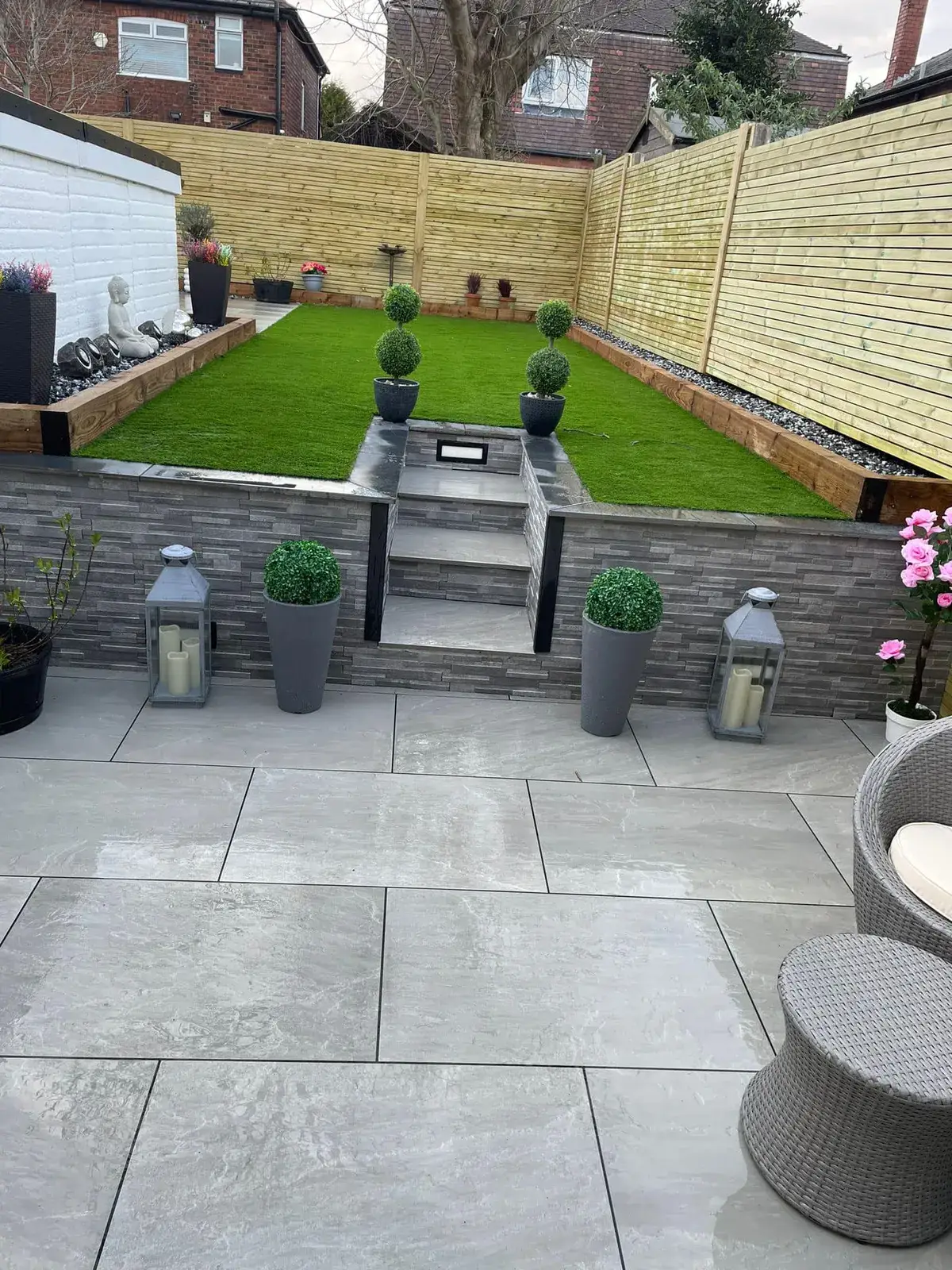 Composite decking in Tyldesley