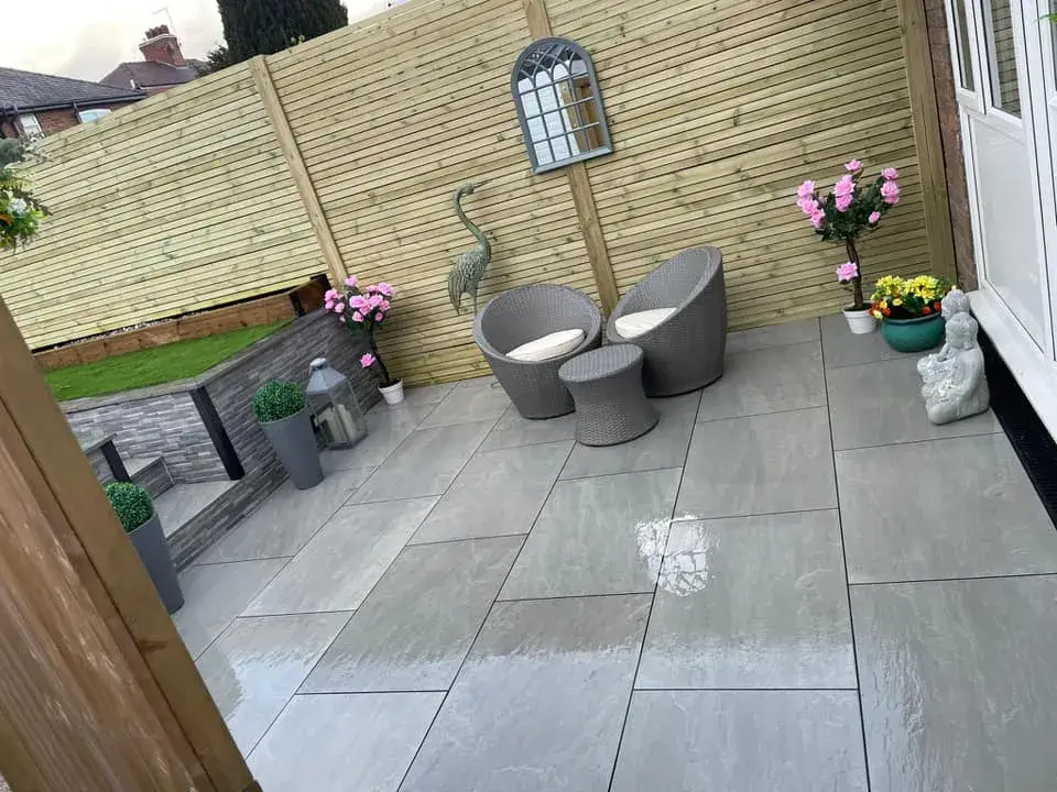 Sandstone patio in Astley